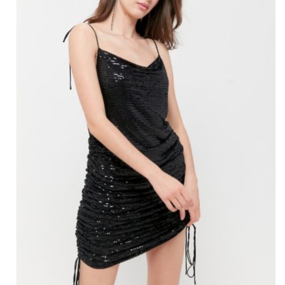 Lioness Black Sequin Dress size L